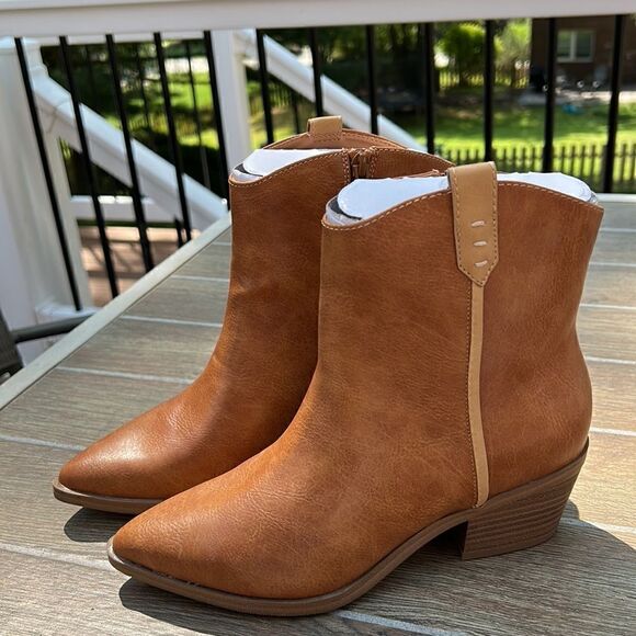 Universal Thread tan brown western cowgirl boots size 6.5 NEW - Picture 3 of 6
